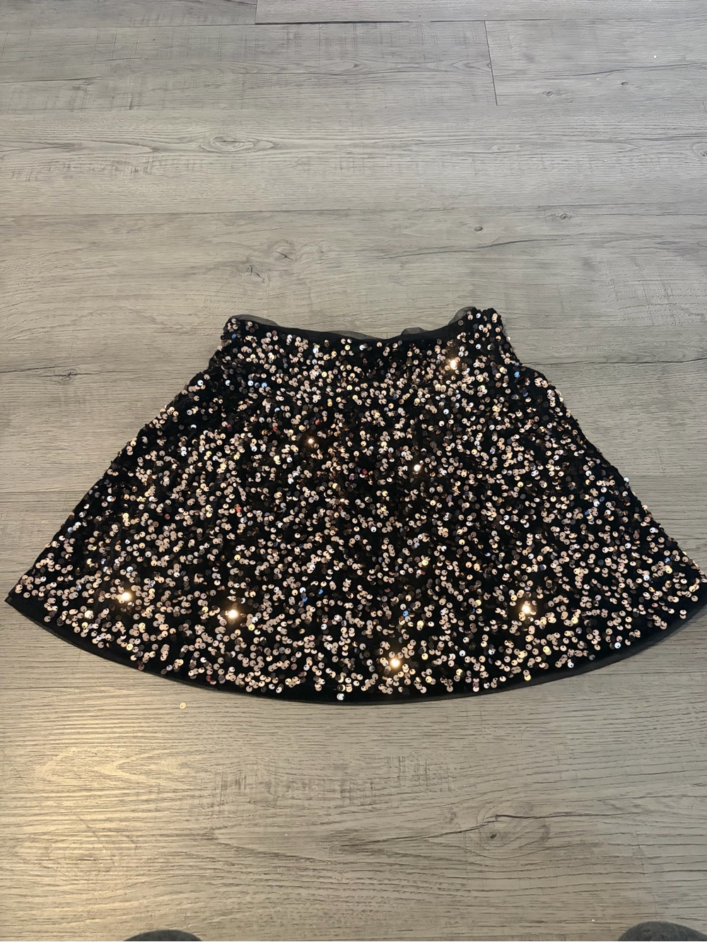 Zara kids Black Sequin Circle Skirt